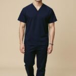 🩺 FortisPop Core™ Gender Neutral Scrub Set – Minimalist Fit, 1 Pocket, Half Sleeves