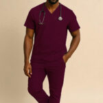 FortisPro Luxe™ Gender Neutral Jogger Scrub Set 9 Pockets: Top 3 Pockets with Jogger style Pant 6 Pockets
