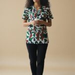 FortisPop Core Camouflage Feminine V-Neck Scrub Set – 4 Pockets,