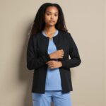 FortisPop Core Unisex Scrub Jacket – Full Sleeves, 3 Pockets, Ribbed Cuffs