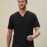 FortisPop Core V-Neck Scrub Top – Gender Neutral Minimalist Fit, No Pockets